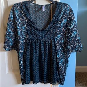 Xhilaration large blouse - beautiful print!